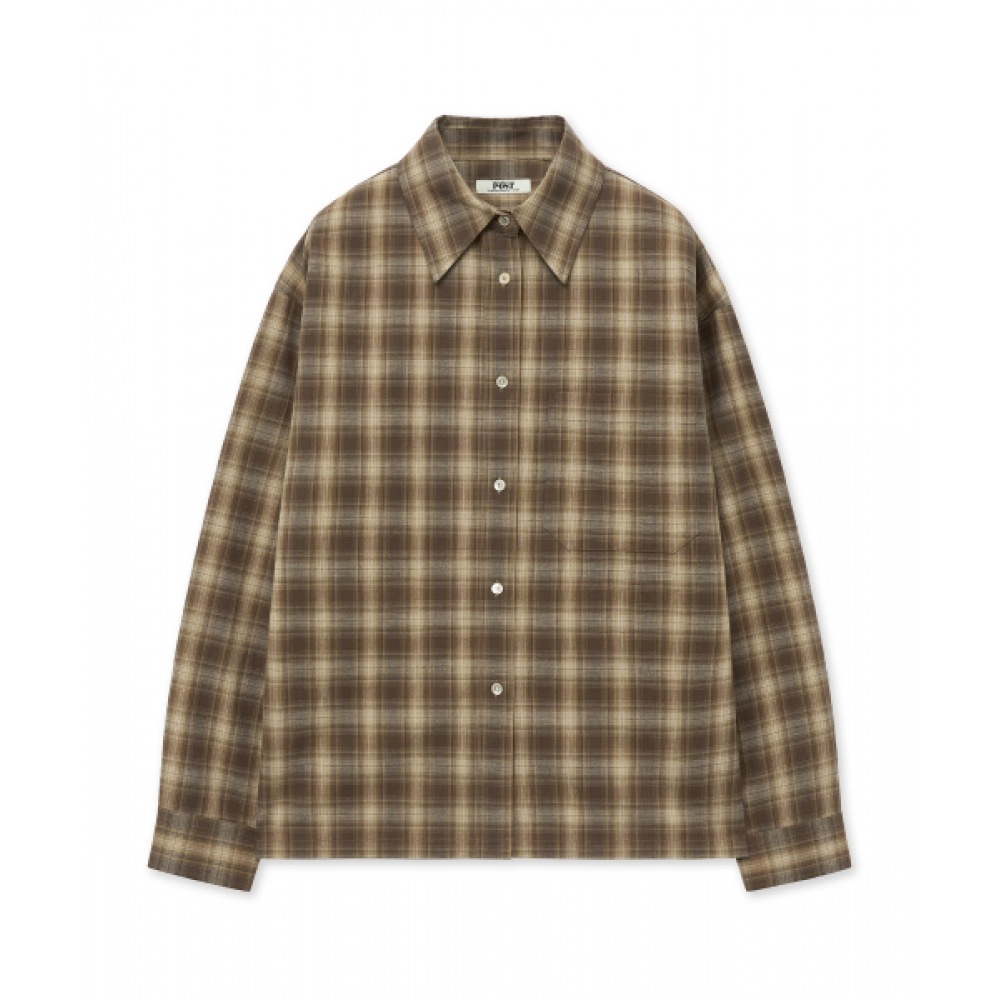 THE SATURDAY EVENING POST ヴィンテージチェックシャツブラウン