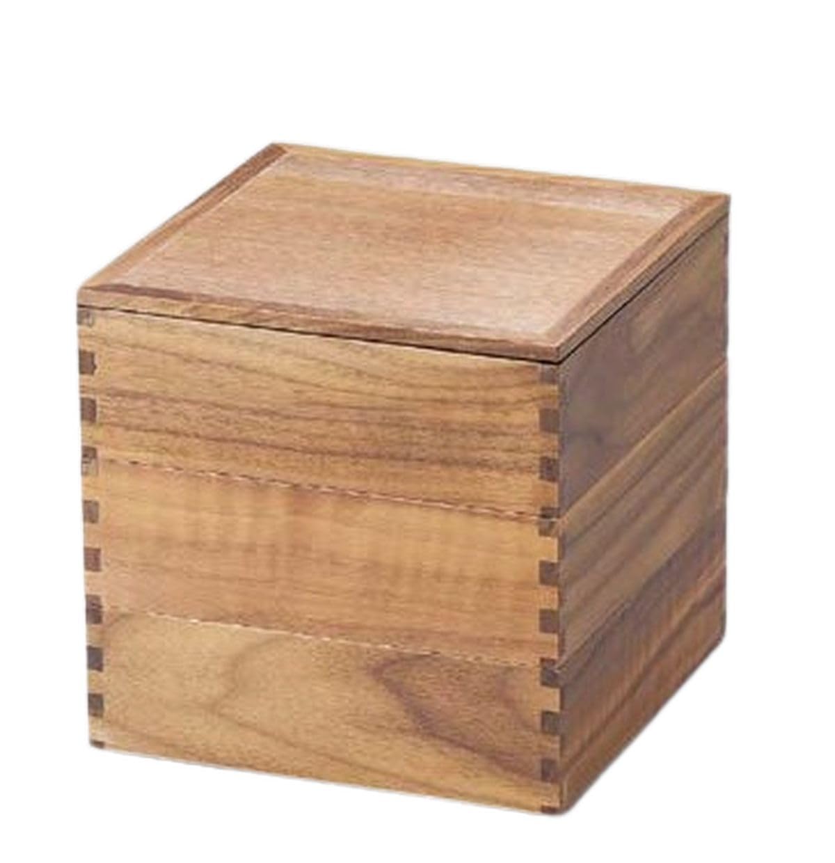 J-kitchens 行楽弁当箱 （ 弁当箱 ） 日本製 木製 ウォールナット60三段重 内黒 （1組) 18.2cm お正月