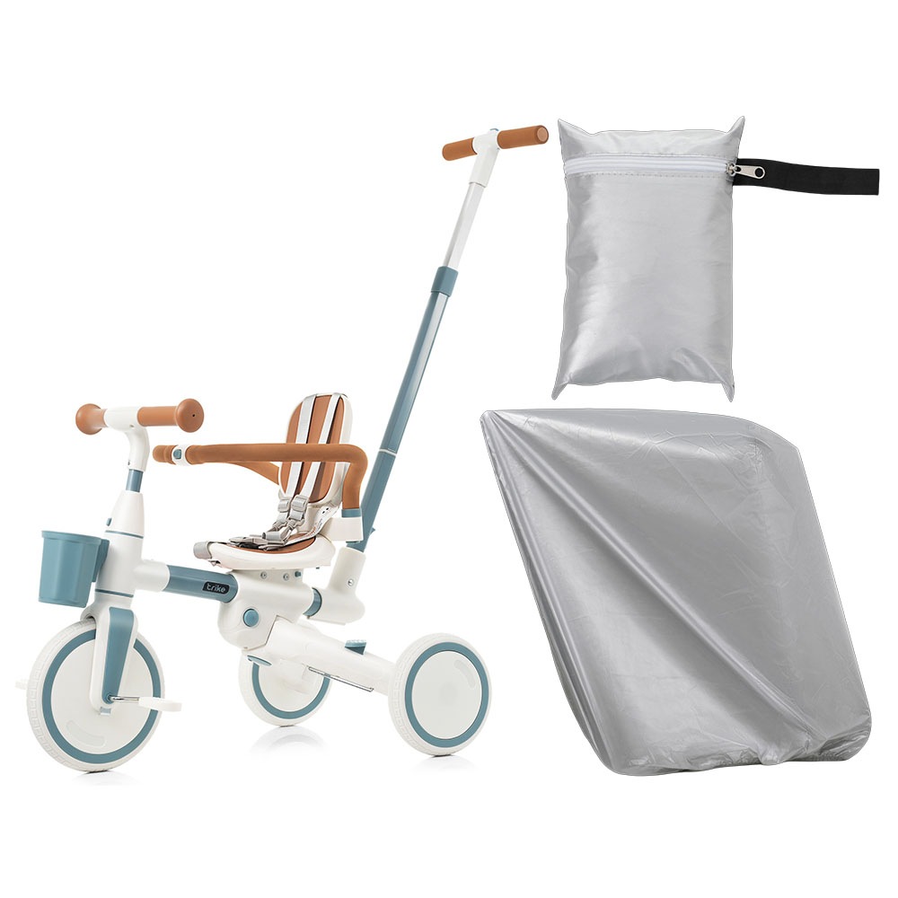【国内発送】627子供用三輪車 舵取り ほこりカバー付き 多機能 手押し棒 カバー おしゃれ 7in1 キックバイク セフティーガード 1歳 2歳 3歳 ランニングバイク 座面回転 自転車 手押し キ