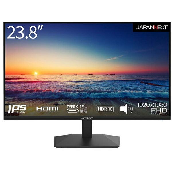 JN-IPS238FHDR-C [23.8型液晶ディスプレイ (19201080 / HDMI2USB-C1 / ブラック / スピーカー)]
