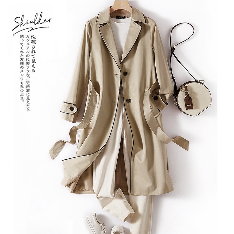 秋と冬の新作 レディース ロングコート おしゃれ 品質いいな新品 トレンチ 令嬢 着痩せ 通勤通学/卒業式 オーバーコート ミディアムロング 日系学院風