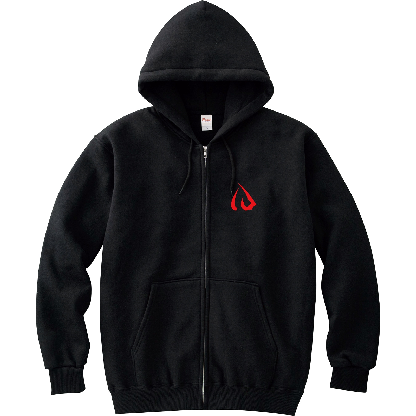 ジップアップパーカー 8.4オンス フード フーディ ID22230-34 ブラック