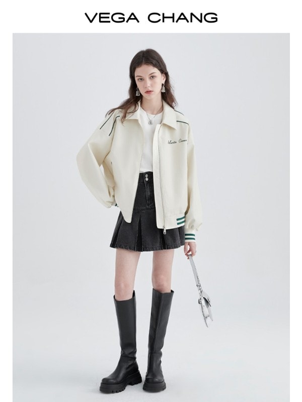 レザージャケットレディースバイクスタイル2025秋冬新作韓国版ゆったりPUレザー配色ジャケット