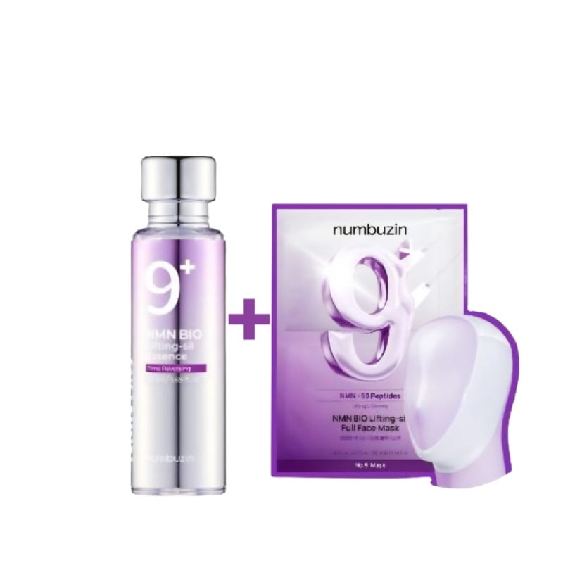 【NEW】9番NMNバイオリフティング原液エッセンス50ml/ 9番 NMNバイオリフトラッピングマスク1枚+小顔バンド1枚