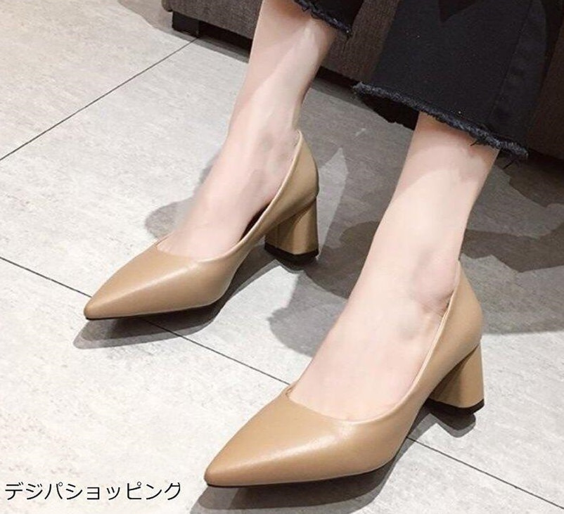 ジュアルレディース靴履きやすい二次会美脚令和ハイヒールレディース無地6cmヒール通勤OL痛くない