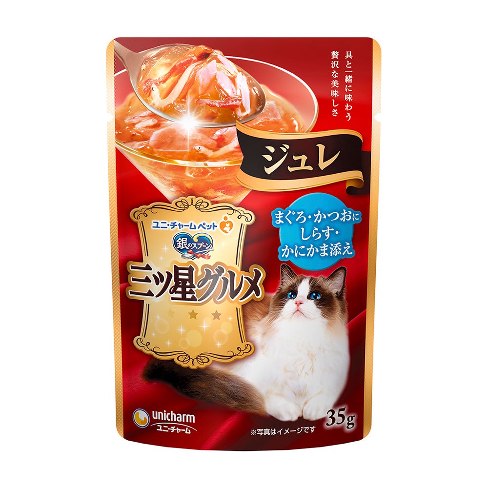 三ツ星グルメ　パウチ　ジュレ　まぐろ・かつおにしらす・かにかま添え　３５ｇX１６０袋　ＣＲＣ35―20―55―40―00