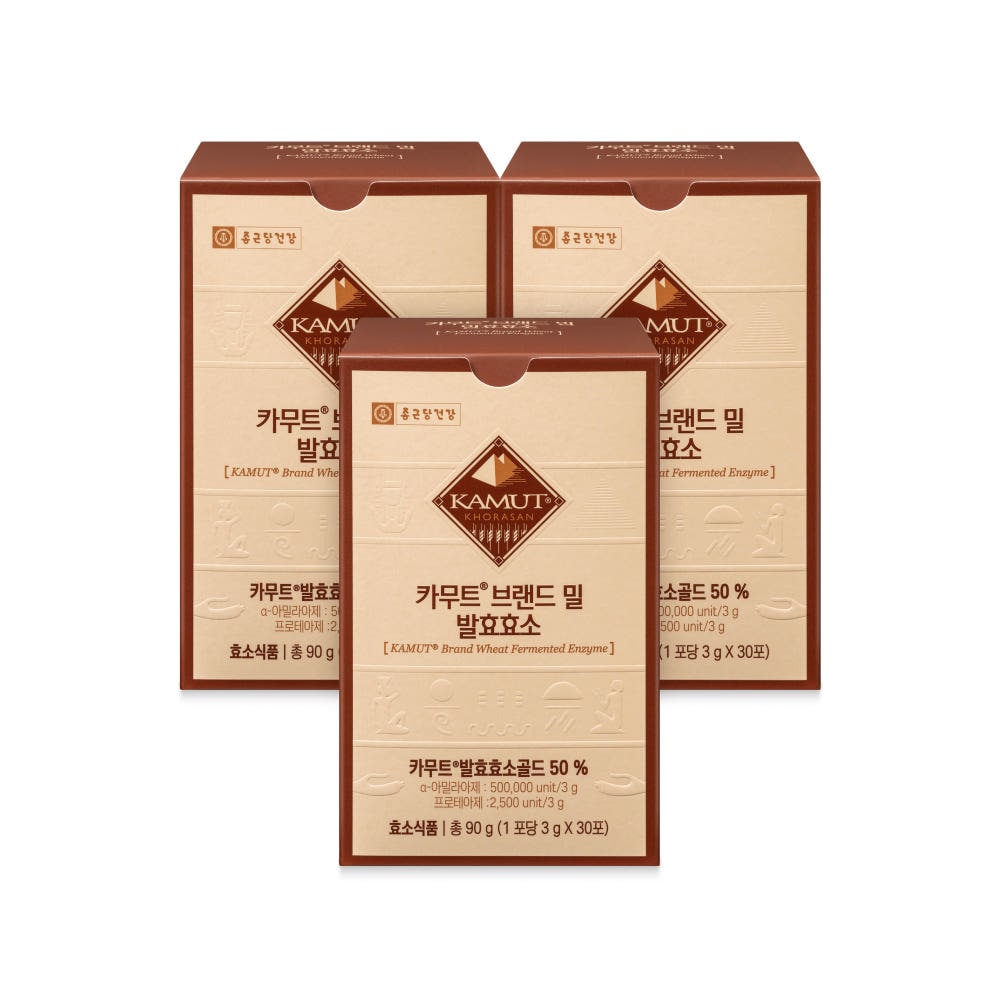 【1+1+1】鍾根堂健康 カムート ブランド小麦 発酵酵素 30包