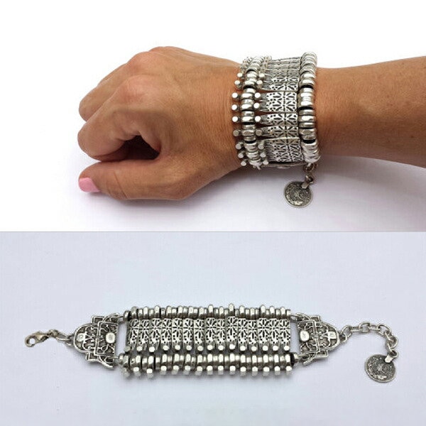 ボヘミアンドールブレスレット 腕輪 二の腕 巻く アクセサリー 男性 女性 アジアン エスニック