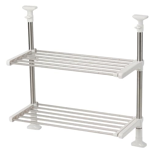高儀 TAKAGI ステンレス スライド式 伸縮突っ張り棚 2段 棚 幅調整可能 つっぱり 工事不要
