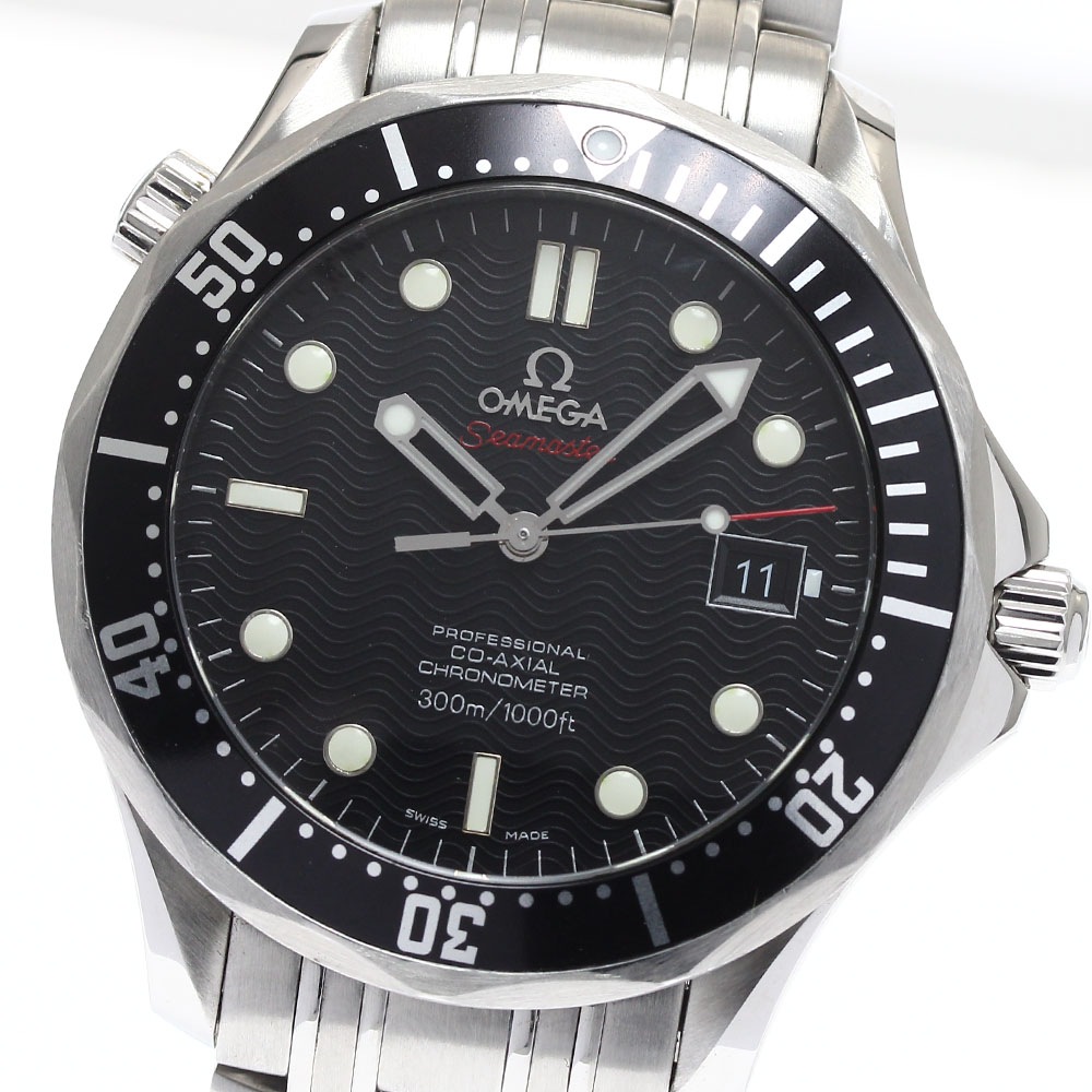 オメガ OMEGA 212.30.41.20.01.002 シーマスター ダイバー 300M デイト コーアクシャル 自動巻き メンズ 良品 保証書付き_891442【中古】
