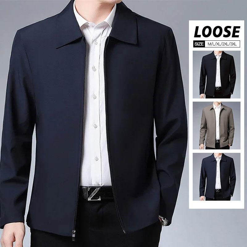 テーラード ジャケット パーカー メンズ ブルゾン 仕事着 アウター スリム ビジネスシャツ シャツ ジップアップ フォマール 春秋 ゆたり シンプル 通勤
