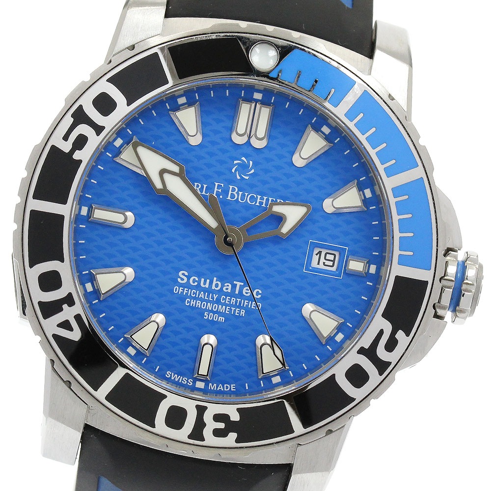カール F.ブヘラ CARL F.BUCHERER 00.10632.23.53.01 パトラビ スキューバテック デイト 自動巻き メンズ _931558【中古】