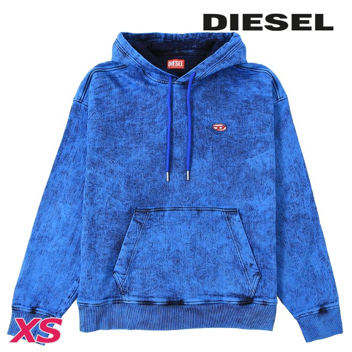 プルオーバー スウェットパーカー メンズ D-UM-RIB-NE-FS オーバルDロゴ オーバーダイ加工 die-m-t-f8-546