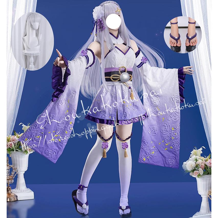 [2026新品] G Re:ゼロから始める異世界生活 エミリア 戦闘服 コスプレ衣装 イベント コスチューム 変装活動 仮装 学園祭 撮影 祭り クリスマス ハロウィン