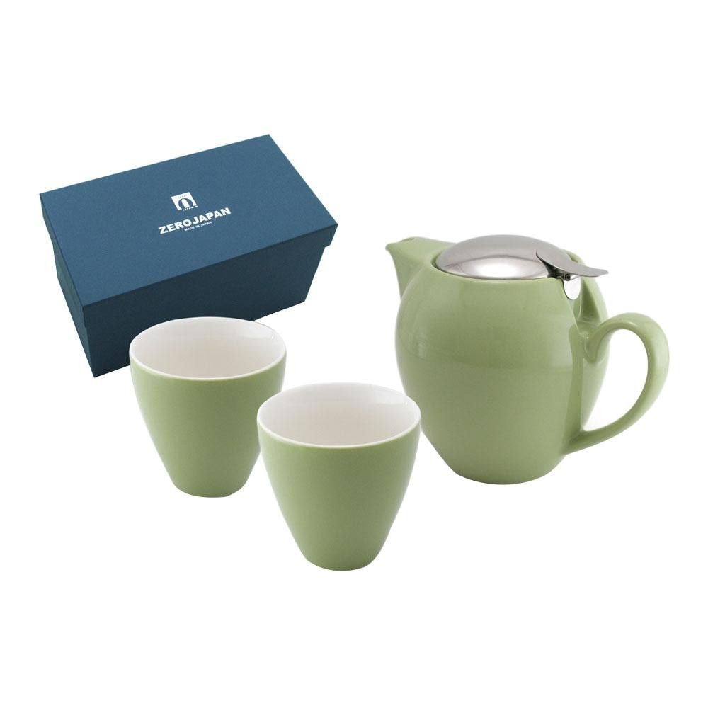 ZERO JAPAN ユニバーサルティーポット4人用+ティーカップトールx2 ZG-004 AR/アーティチョーク