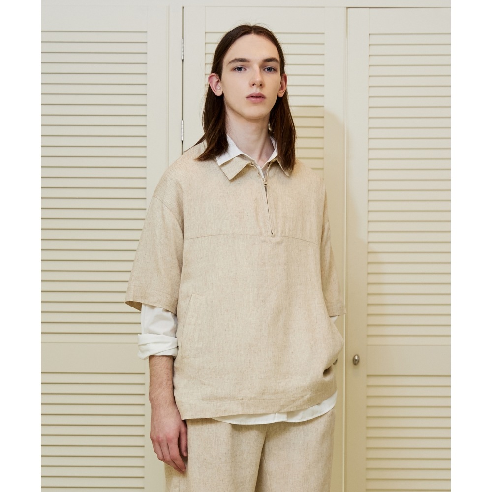 ファレットミニマルハーフカラーアノラックベージュその他