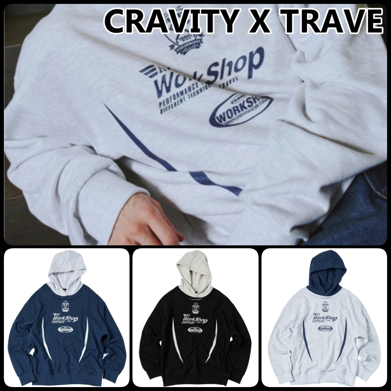 【CRAVITY X TRAVE】 CLUB LOGO MIX HOODIE