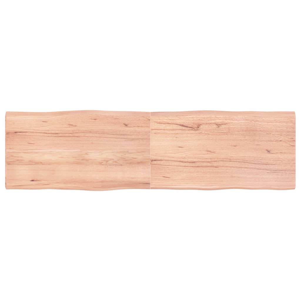 テーブルトップ ライトブラウン 180x50x(2-4) cm 加工済み無垢材 ライブエッジ
