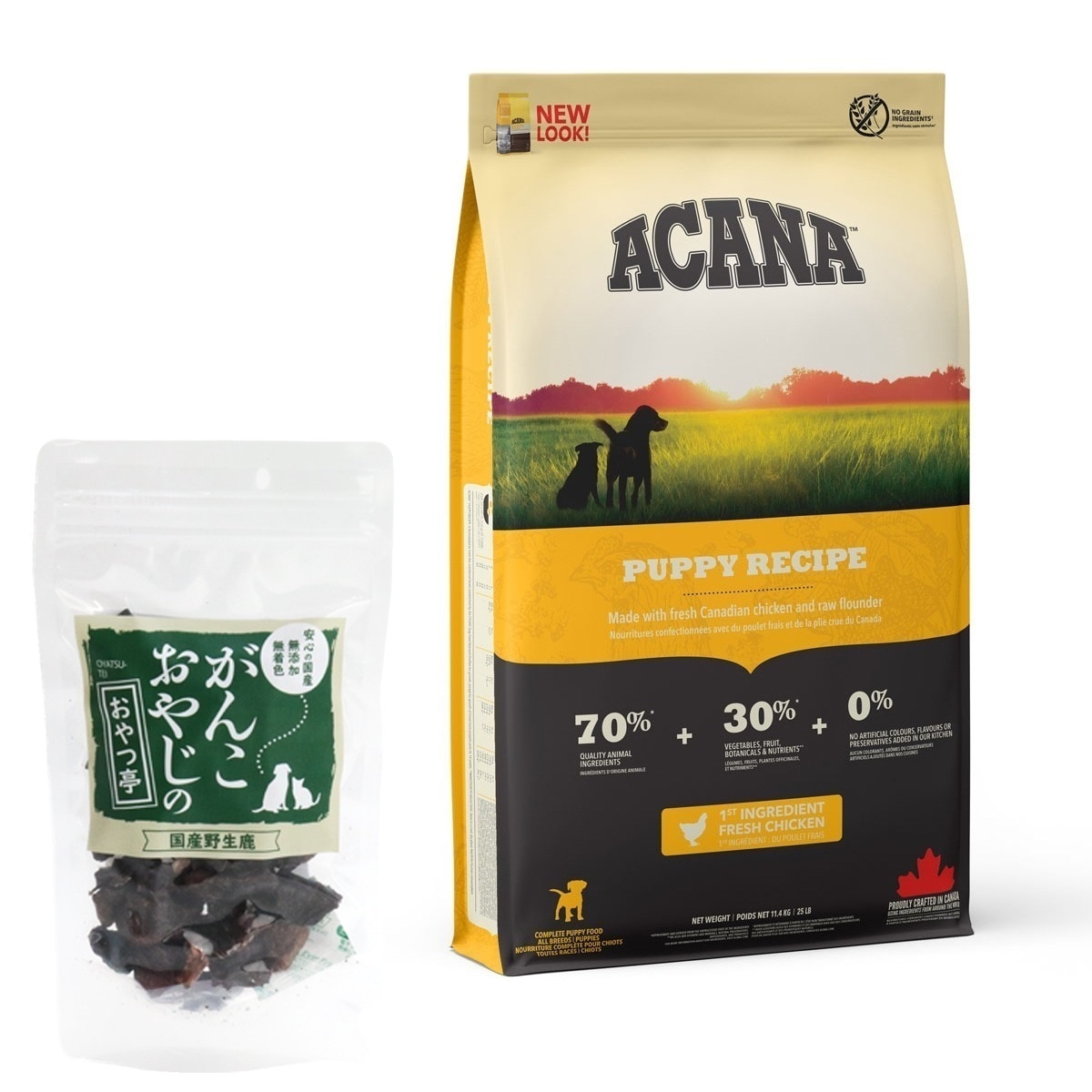 パピーレシピ 11.4kg ドッグフード 【国産鹿肉ラング30g付き】