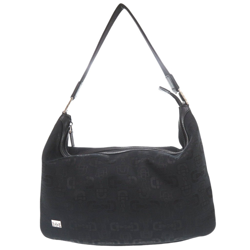 美品 ホースビット柄 211523 ショルダーバッグ キャンバス ブラック 1563【中古】 レディース 28,908円