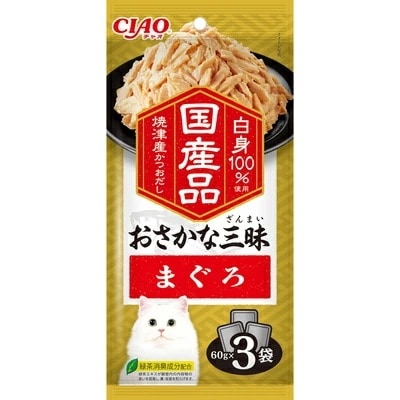 【16個セット】いなばペットフード おさかな三昧まぐろ60g×3袋
