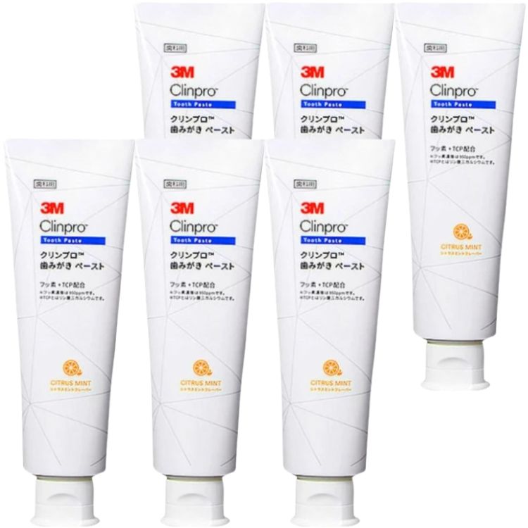 6本セット 3M クリンプロ 歯みがきペースト シトラスミント 90g フッ素濃度 950ppm 8253 スリーエム