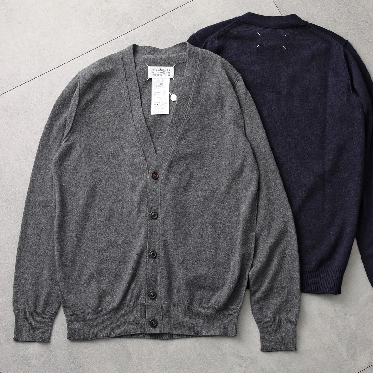 MAISON MARGIELA メゾンマルジェラ カーディガン SI1HA0011 S17783 メンズ Vネック カシミヤ ニット ハイゲージ 4ステッチ カラー2色 SI1HA0011S17783