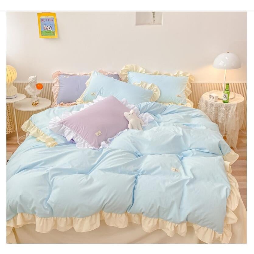 布団カバーセット 3点セット シングル 可愛い 北欧風 掛け布団カバー 敷き布団カバー シーツカバー 枕カバー フラットシーツ オシャレ 洗える 通気 柔らか