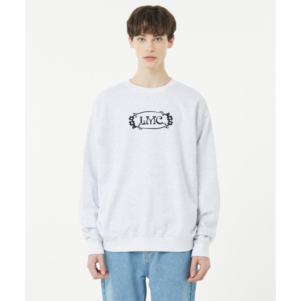 LMC [スウェット72時間のみ] FLOWER OVAL SWEATSHIRT light heather gray