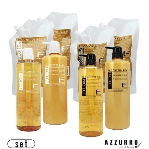 合計4点セットフ ィヨーレ Fプロテクト ヘアシャンプー 1000ml ヘアトリートメント 1000g ポンプ 詰め替え セット【宅急便対応】【翌日着対応】 リッチ ベーシック