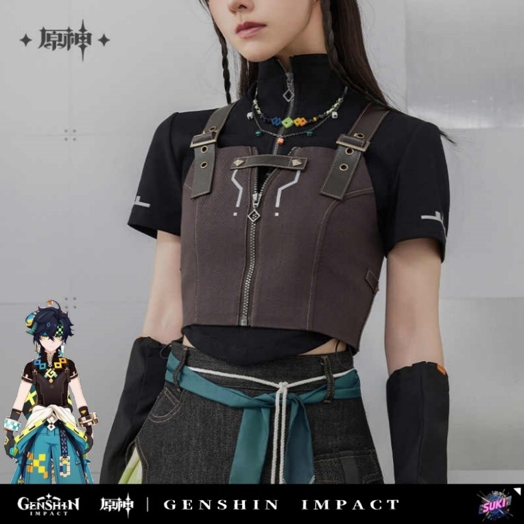 【プロ品質を極める!】原神 グッズ / キニチ インプレッションシリーズ / タンクトップ ベスト / Genshin Impact Kinich 基尼奇 げんしん コスプレ