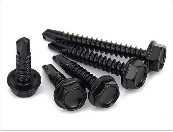 ドリルネジ 六角頭 ヘックスブラック ドリルビス ー ねじ 6カク ステンレス 100本入り(M6.3x38) 5,301円