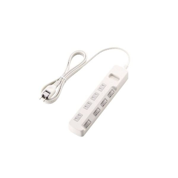 (まとめ)エレコム ほこり防止シャッター付 省エネタップ T-E6A-2420WH(×3セット)