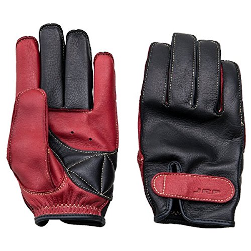(JRP)ジェイアールピー バイク用レザーグローブ BPS-Y LTD ベーシックショートグローブ ブラック/ワイン Mサイズ BPS-YBKED/WIN/M
