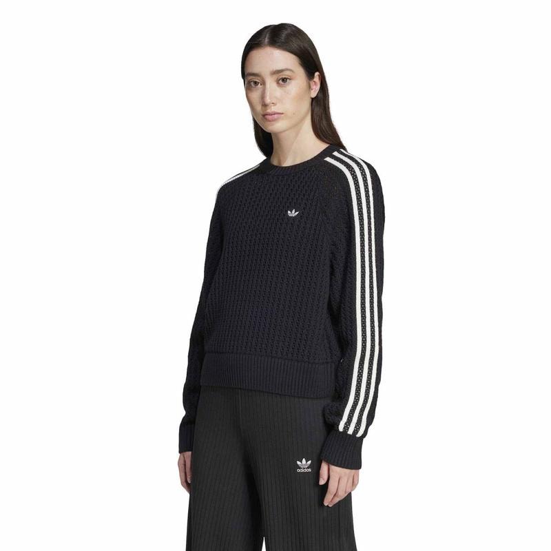 [女性用] アディカラー ニット クルー スウェットシャツ JD0905 オフライン人気商品 かわいいニット スウェットシャツ