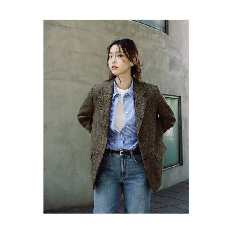 BEANPOLE LADIES オックスフォード オーバーフィットシャツ ラベンダー (BF5864C02T) BF5864C02T 344502