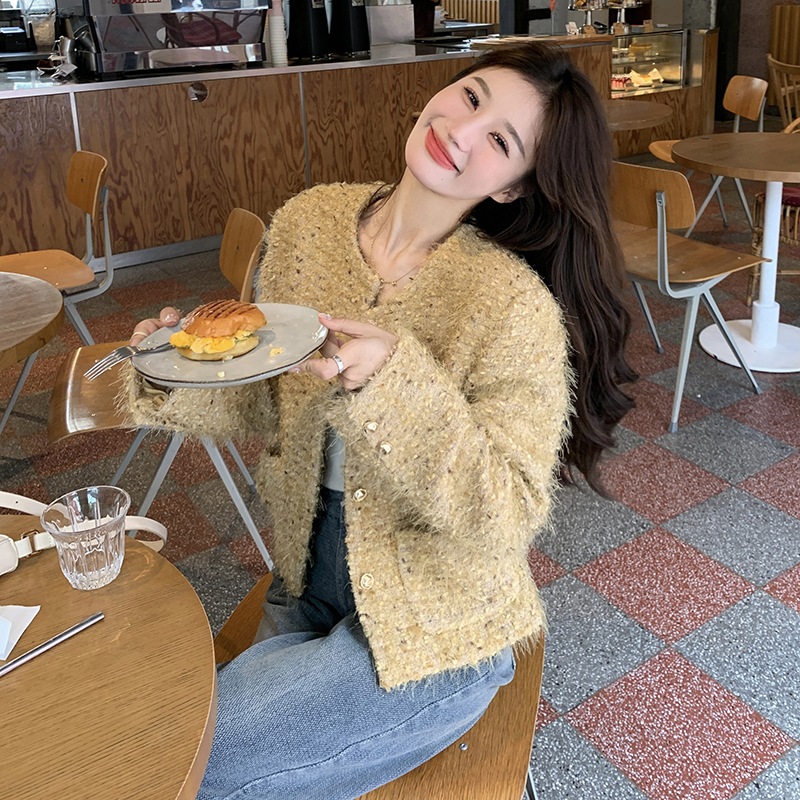 レトロで優雅な個性に合わせて小香風コートの女性2023秋冬の新型小柄な甘い質感の上着