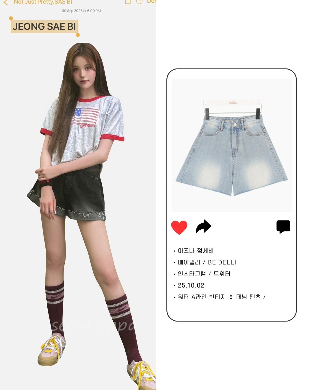 Water A-line Vintage Short Pants