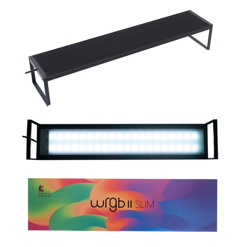 Ｃｈｉｈｉｒｏｓ　ＬＥＤ　ＷＲＧＢ２　ＳＬＩＭ６０　ブラック　ＲＧＢライト　調光機能付き　２４００ｌｍ　照明　６０ｃｍ　水槽　ＣＲＣ10―15―10―40―40