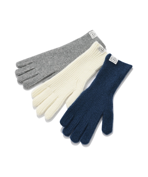 フィンガーホールニット手袋