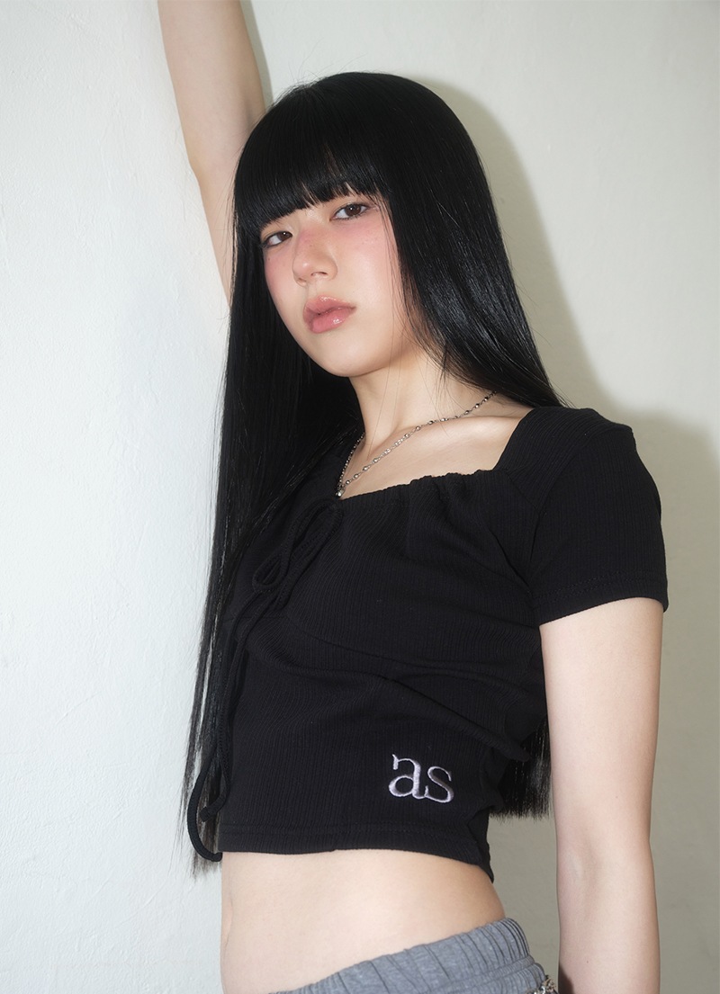 【AS"ON】 JUDY TEE / BLACK 正規品