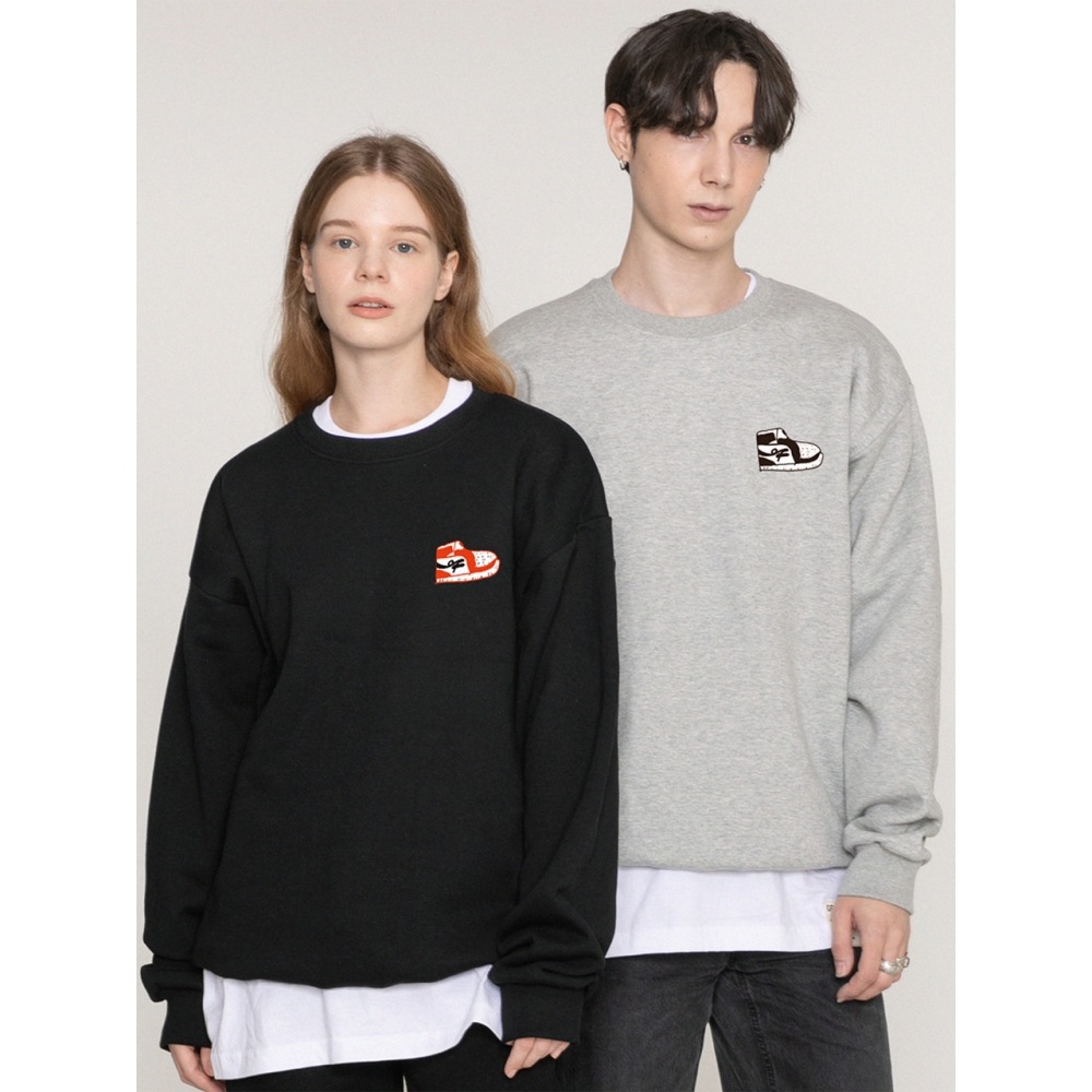 GRAVER オエフシューズ マンツーマン ブラックレッド ロゴ