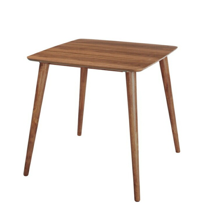 ダイニングテーブル 天然木 ラバーウッド ウォルナット カフェテーブル コーヒーテーブル リビング TAC-241 ブラウン 一人暮らし 喫茶店