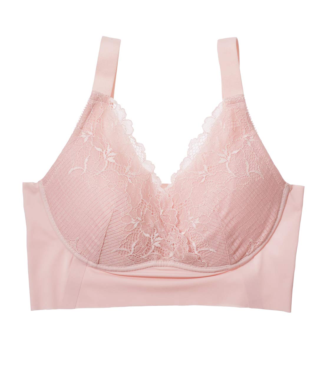 [ピーチ・ジョン] 【 夜用ブラ ナイトブラ 谷間メイク 優しい肌当たり タグレス 】 ぷるふわナイトブラ ノンワイヤー ピンク BC70