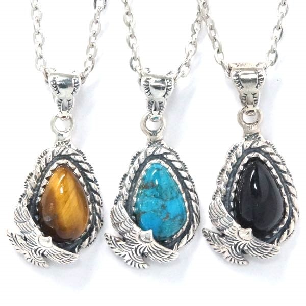 インディアンジュエリー マネークリップ 天然石 ターコイズ ハウライト 銀の玉飾り メンズ シルバー925 ステンレス ハンドメイド 水色/白