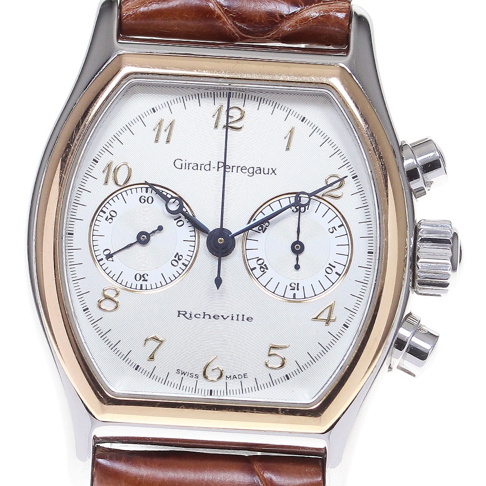 ジラール・ペルゴ GIRARD PERREGAUX 2710 リシュビル クロノグラフ 手巻き メンズ _845912【中古】