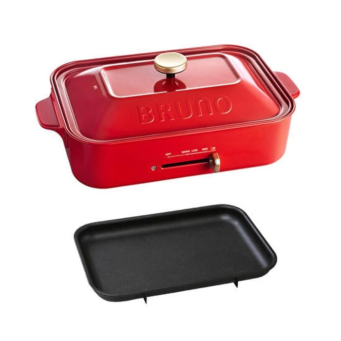 コンパクトホットプレート 平面プレート BOE119-RD レッド