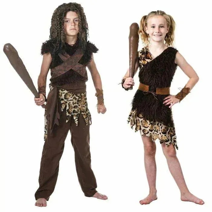 ハロウィン 衣装 子供用 山頂洞人 洞穴 野人 ガール ボーイ 女の子　男の子 ハロウィン コスプレ ハロウィン コスチューム キッズ ハロウィーン　衣装　ハロウィ