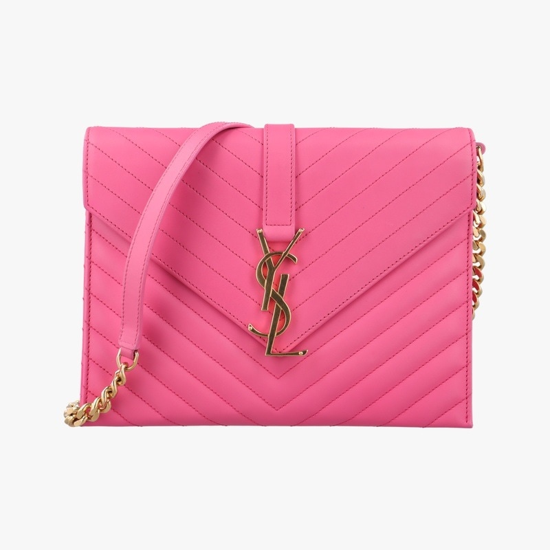 モノグラム エンベロープピンクレザー347548ARS347548.0214中古