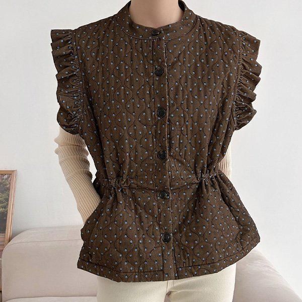 Hスタイル(OT)フォンデュゴールデンベスト 冬 女性 コールテン カーディガン ジャケット ジャンパー コート アウター デイリー